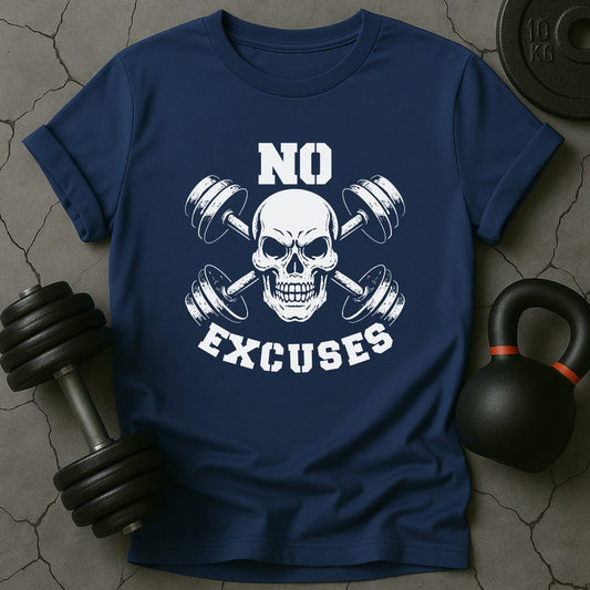 No Excuses Skull Gym T-Shirt