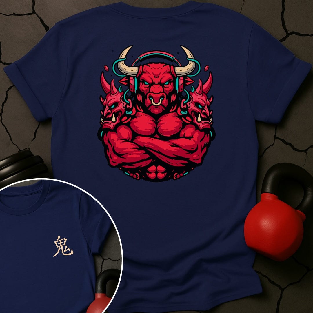 CyberPunk Oni Bull Gym T-Shirt