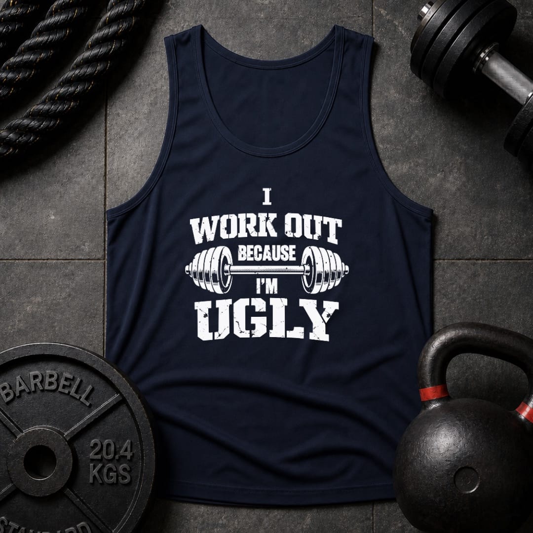 I Work Out Because Unisex Tank