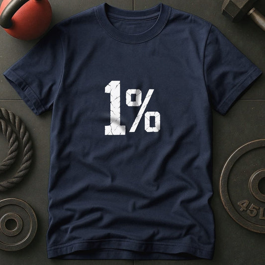 1 % Weightlifting Gym Lover T-Shirt
