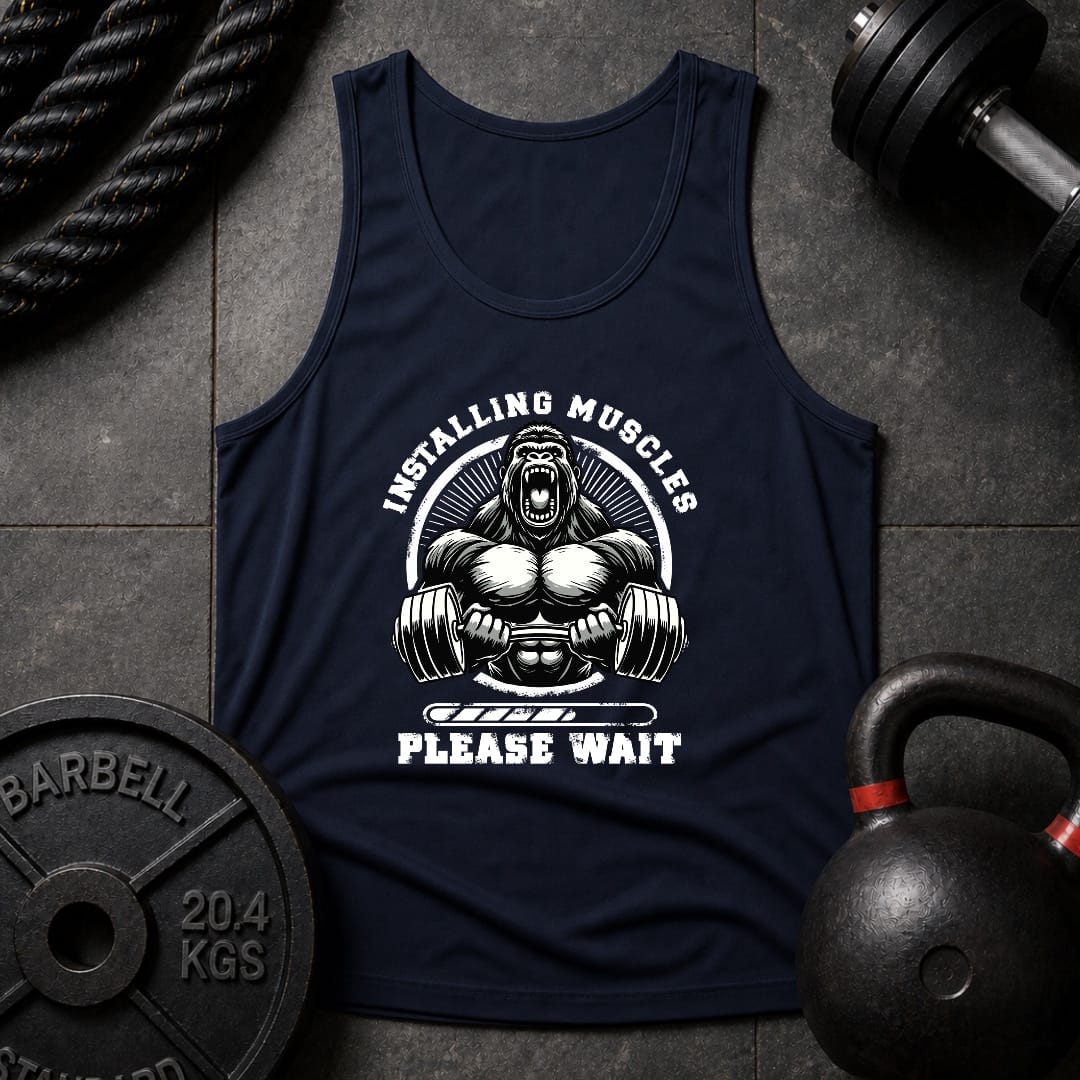 Installing Muscles Gorilla Unisex Tank