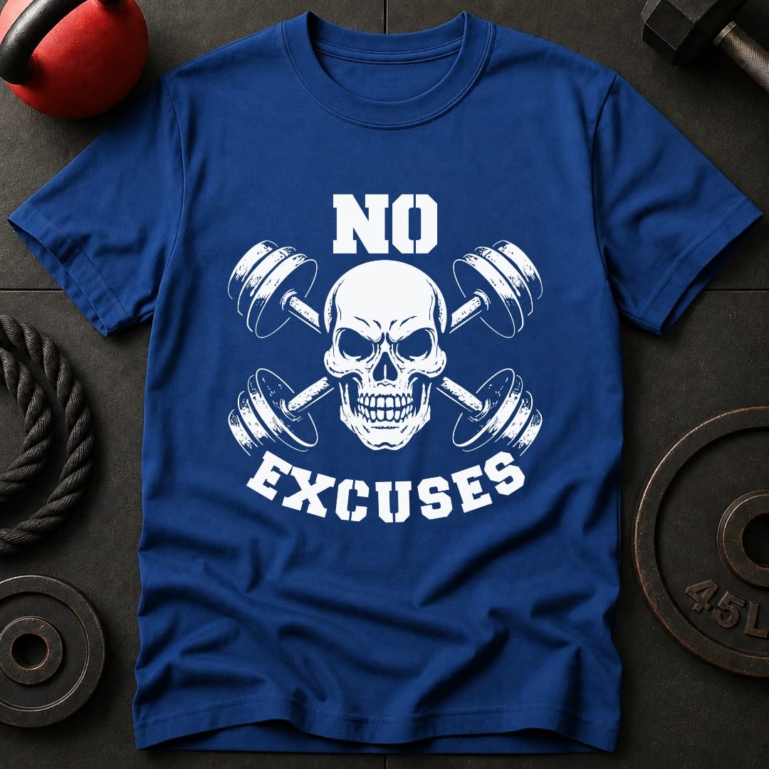 No Excuses Skull Gym T-Shirt