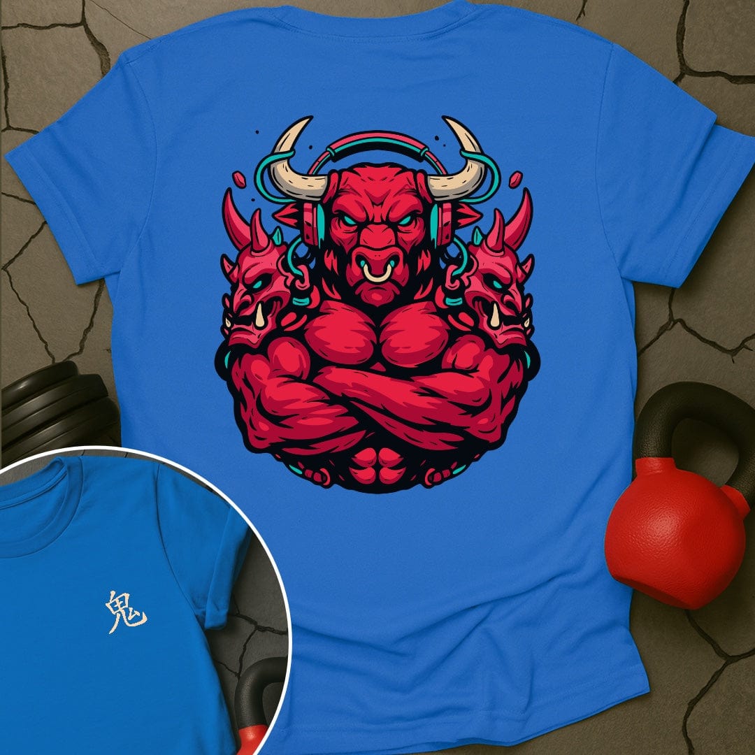 CyberPunk Oni Bull Gym T-Shirt