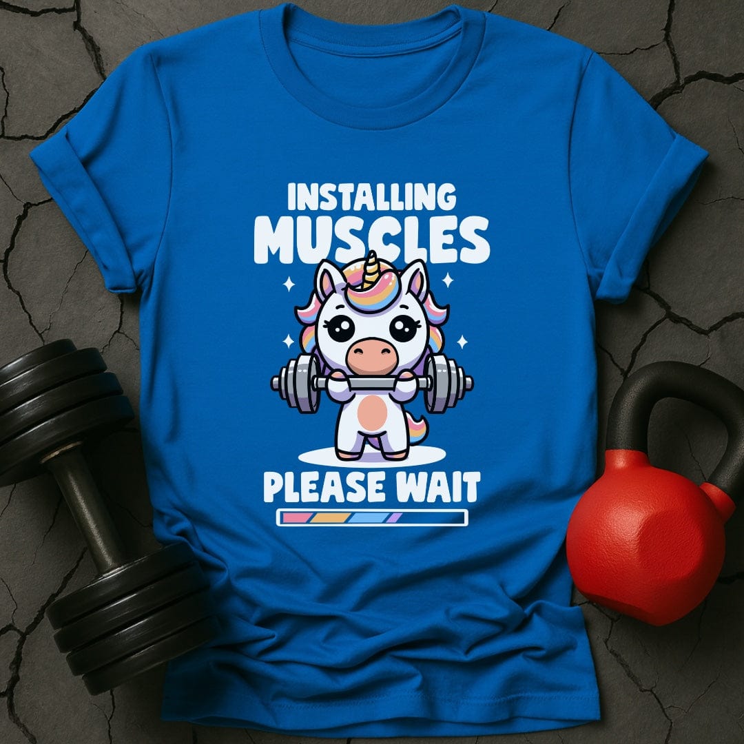 Installing Muscles Unicorn T-Shirt