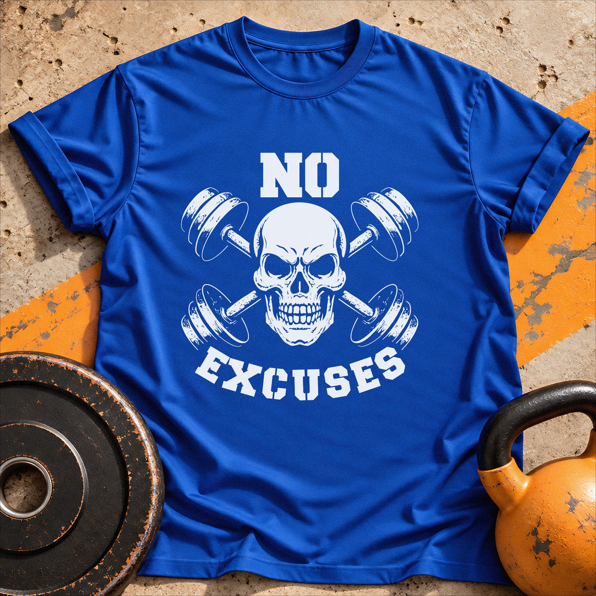 No Excuses Skull Gym T-Shirt
