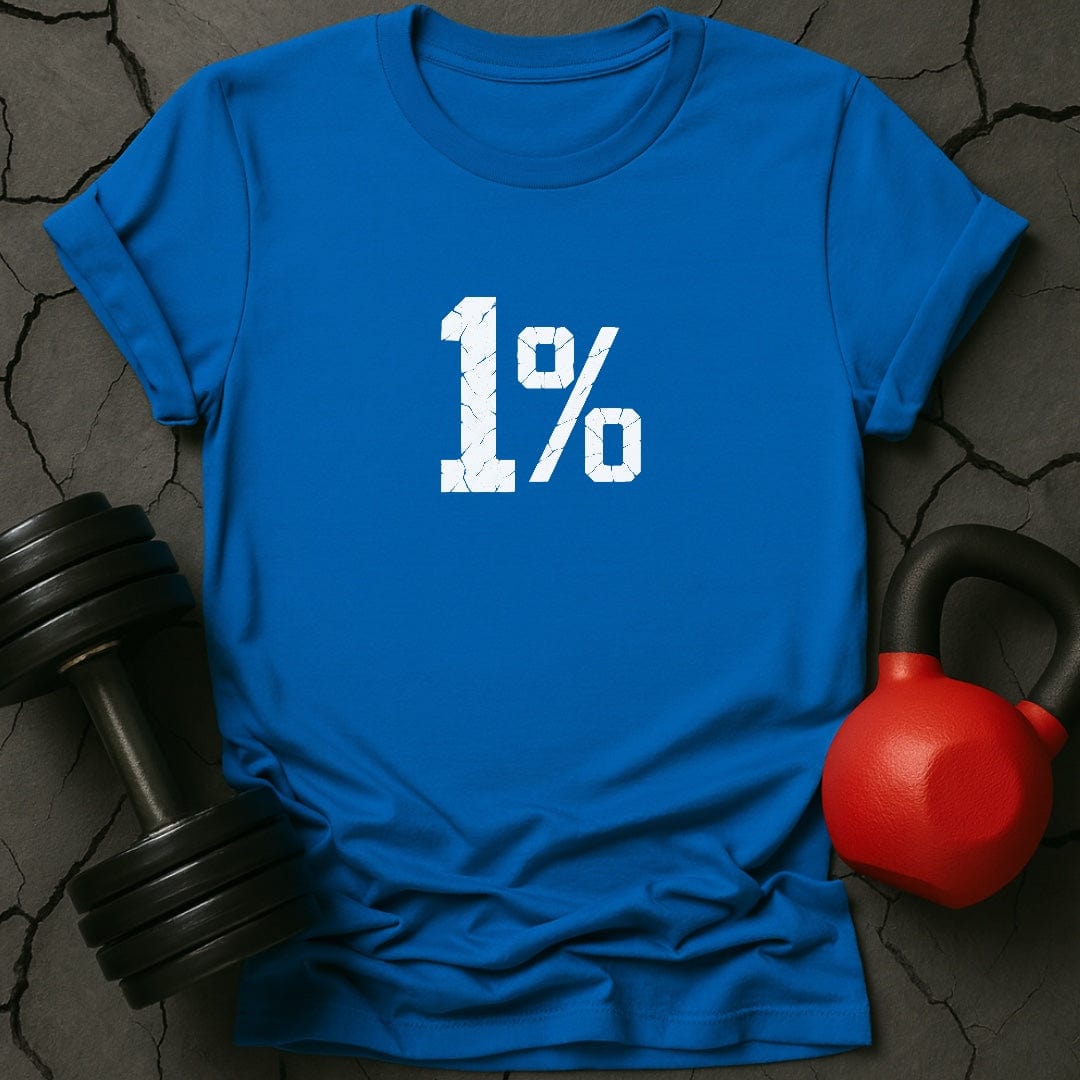 1 % Weightlifting Gym Lover T-Shirt