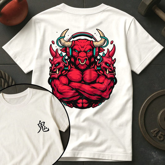 CyberPunk Oni Bull Gym T-Shirt