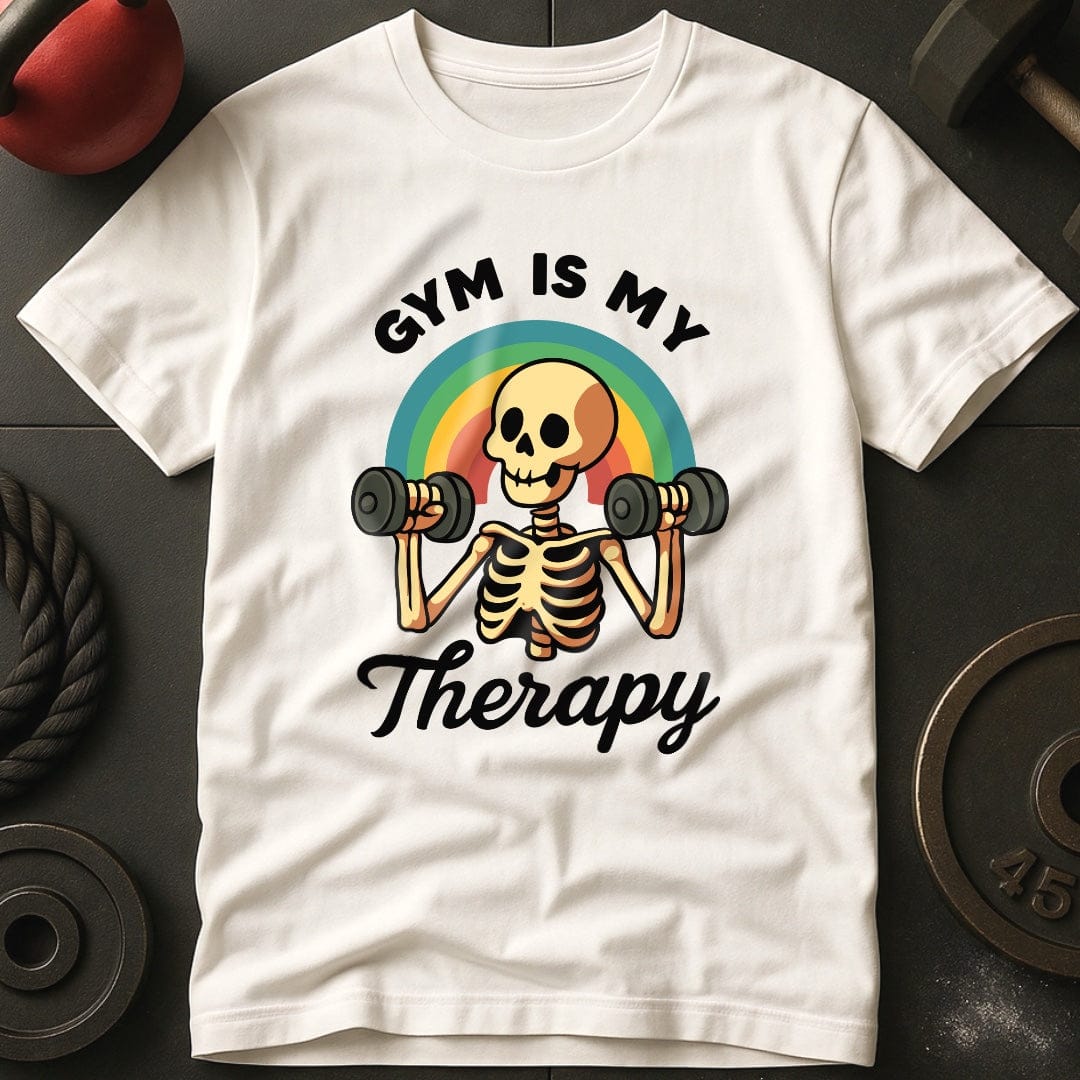 Gym Is My Therapy Skeleton T-Shirt