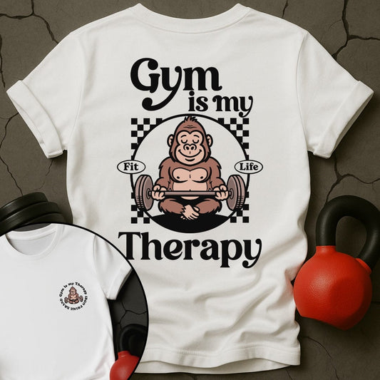 Gym Is My Therapy Gorilla T-Shirt