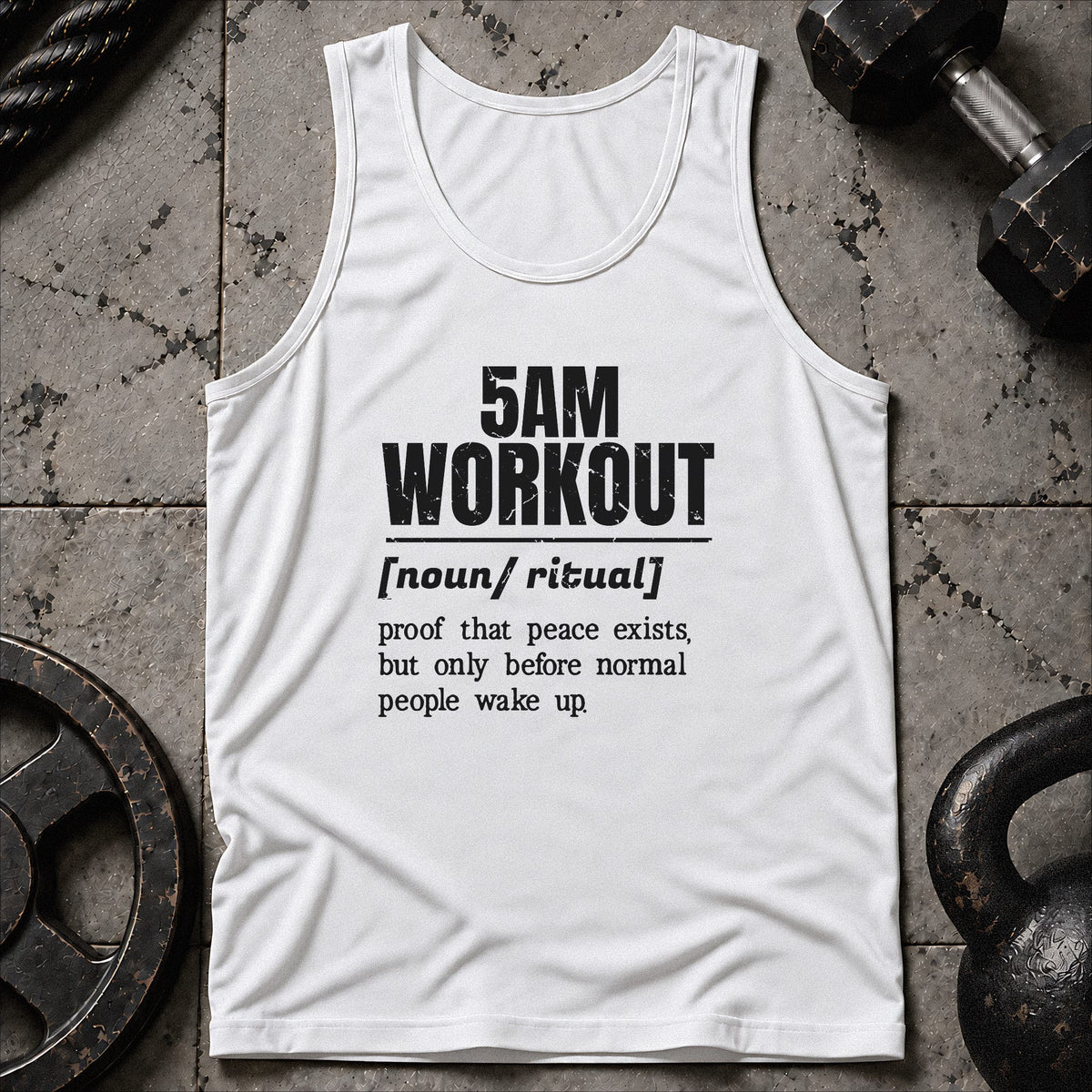 5AM Workout Vocabulary Unisex Tank
