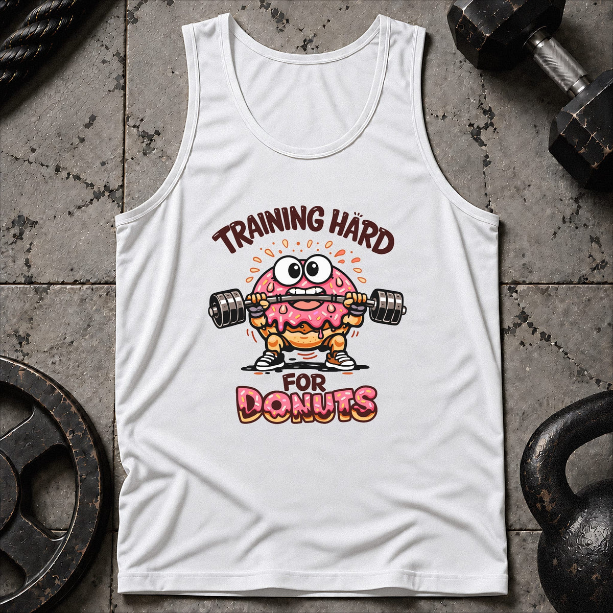 Training Hard For Donuts Unisex Tank