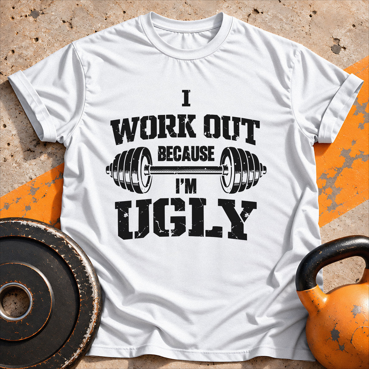 I Work Out Because T-shirt