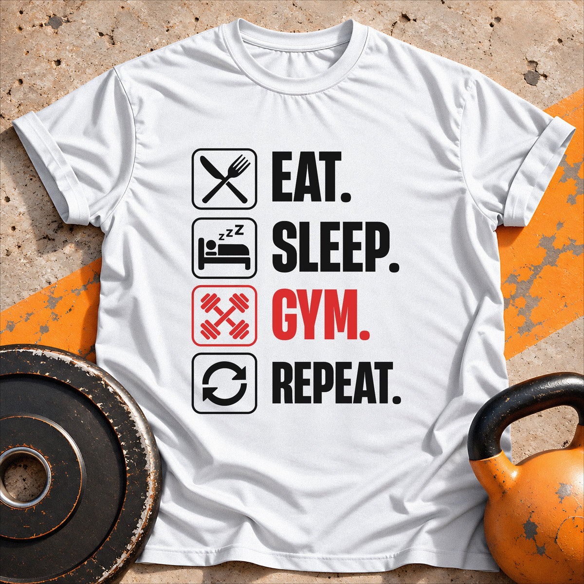 Eat Sleep Gym Repeat T-Shirt
