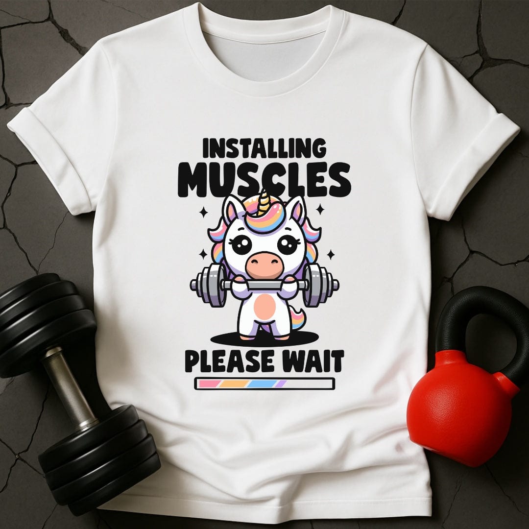 Installing Muscles Unicorn T-Shirt