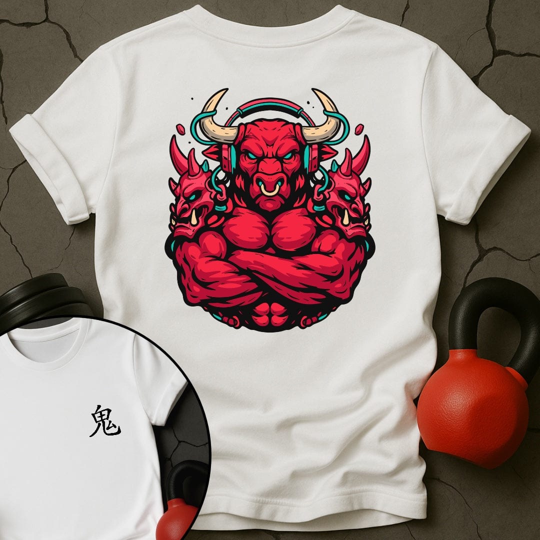 CyberPunk Oni Bull Gym T-Shirt