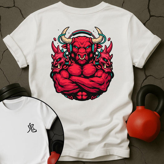 CyberPunk Oni Bull Gym T-Shirt