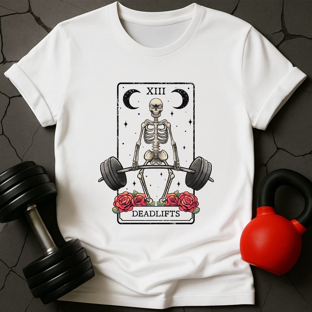 Deadlift Tarot Cards Skeleton T-Shirt