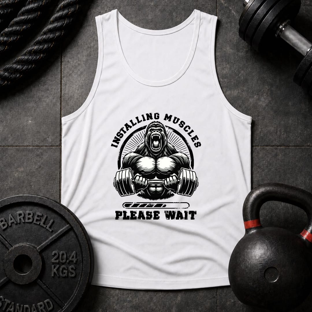 Installing Muscles Gorilla Unisex Tank