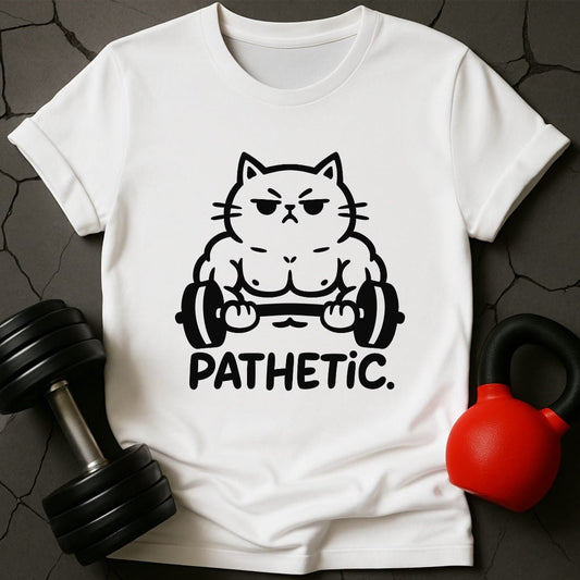 Pathetic Cat Gym Lover T-Shirt