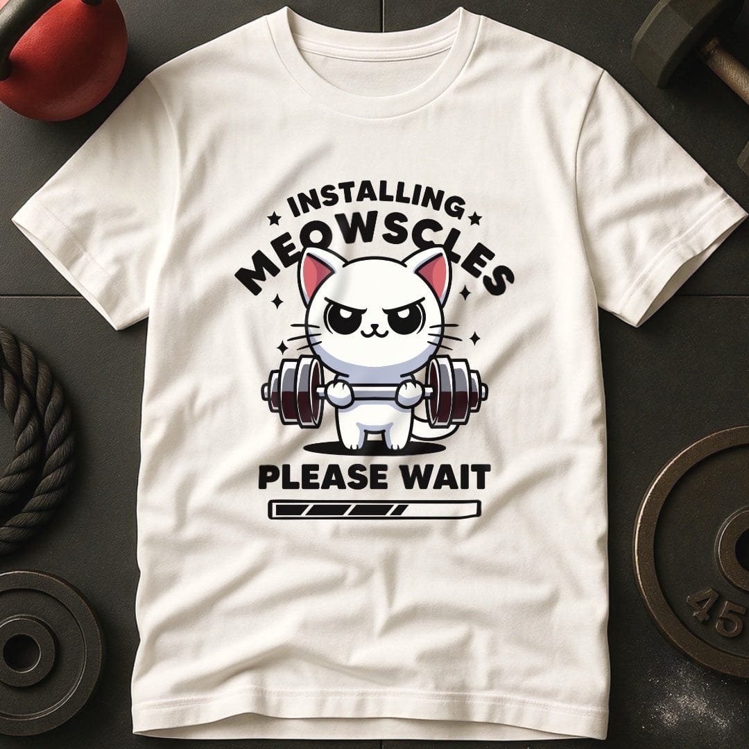 Installing Meowscles Please Wait T-Shirt