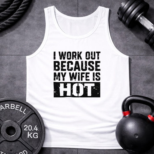 I Work Out Because My Wife Unisex Tank