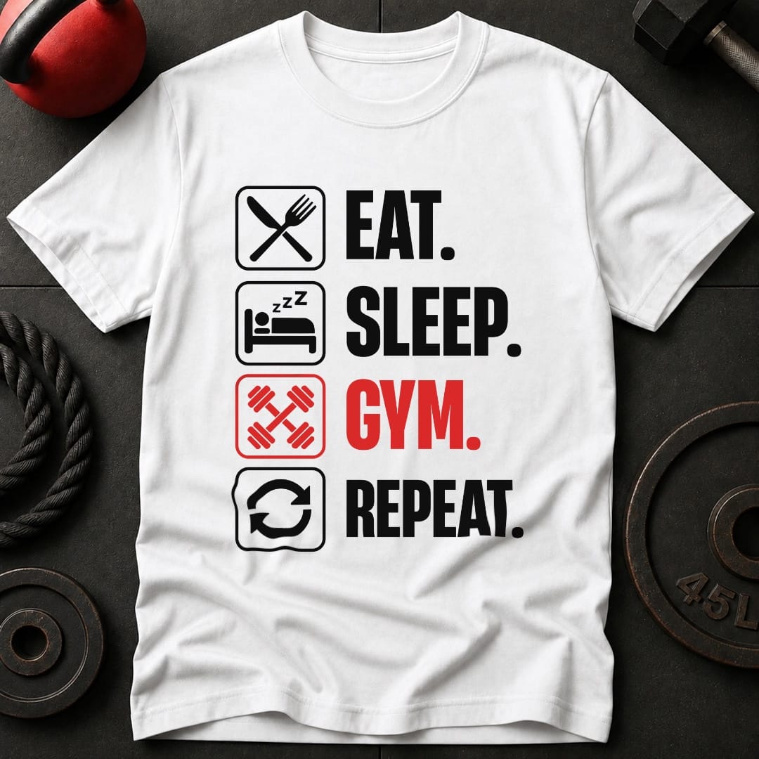Eat Sleep Gym Repeat T-Shirt