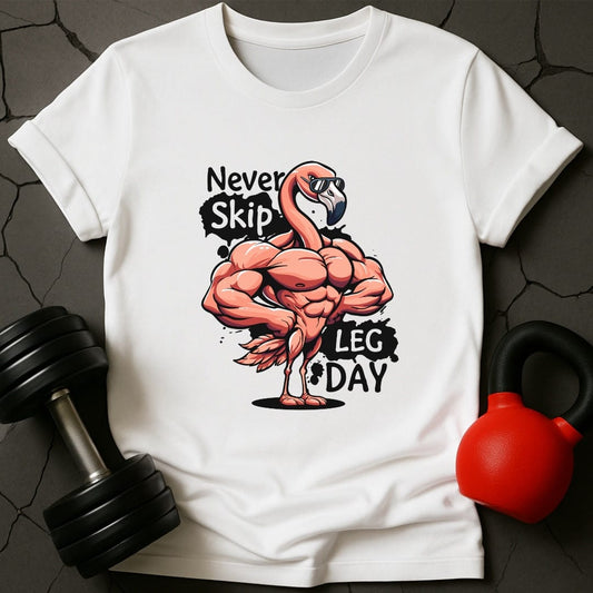 Never Skip Leg Day Flamingo T-Shirt