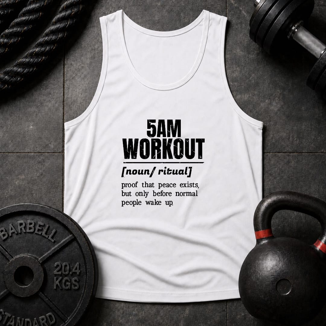 5AM Workout Vocabulary Unisex Tank