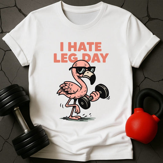 I Hate Leg Day Weightlifting Gym T-Shirt