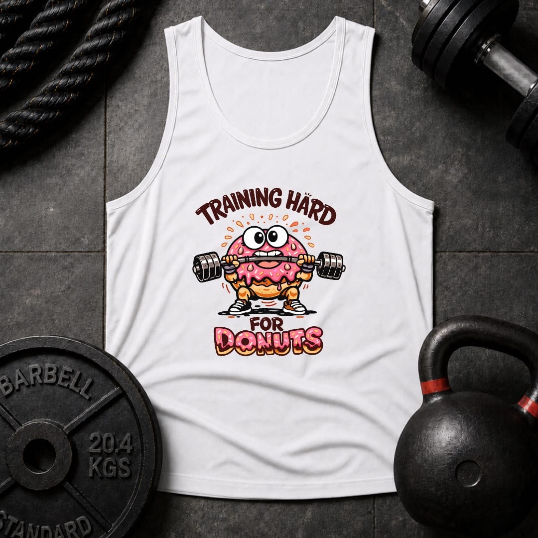 Training Hard For Donuts Unisex Tank