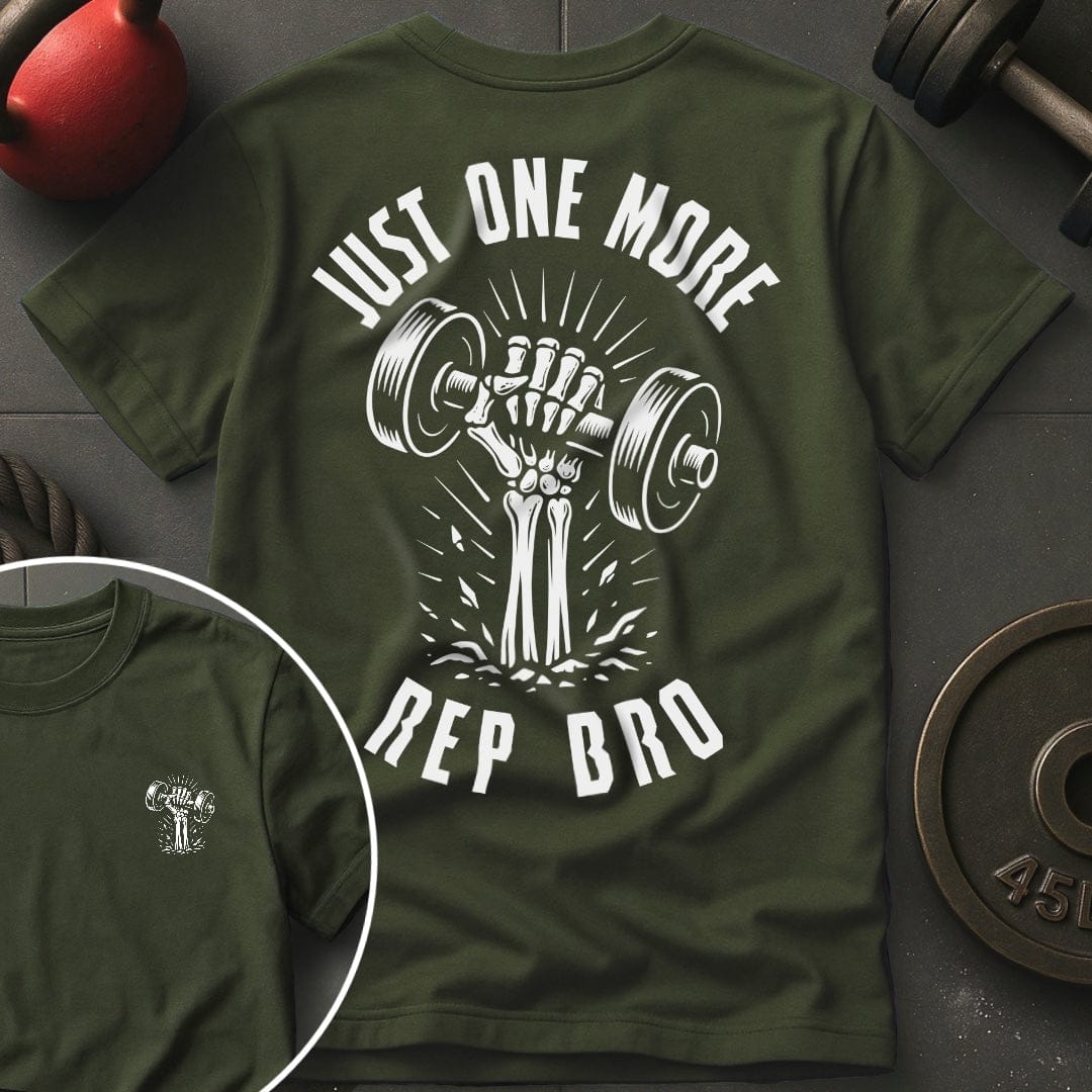 Just One More Rep Bro Skeleton T-Shirt