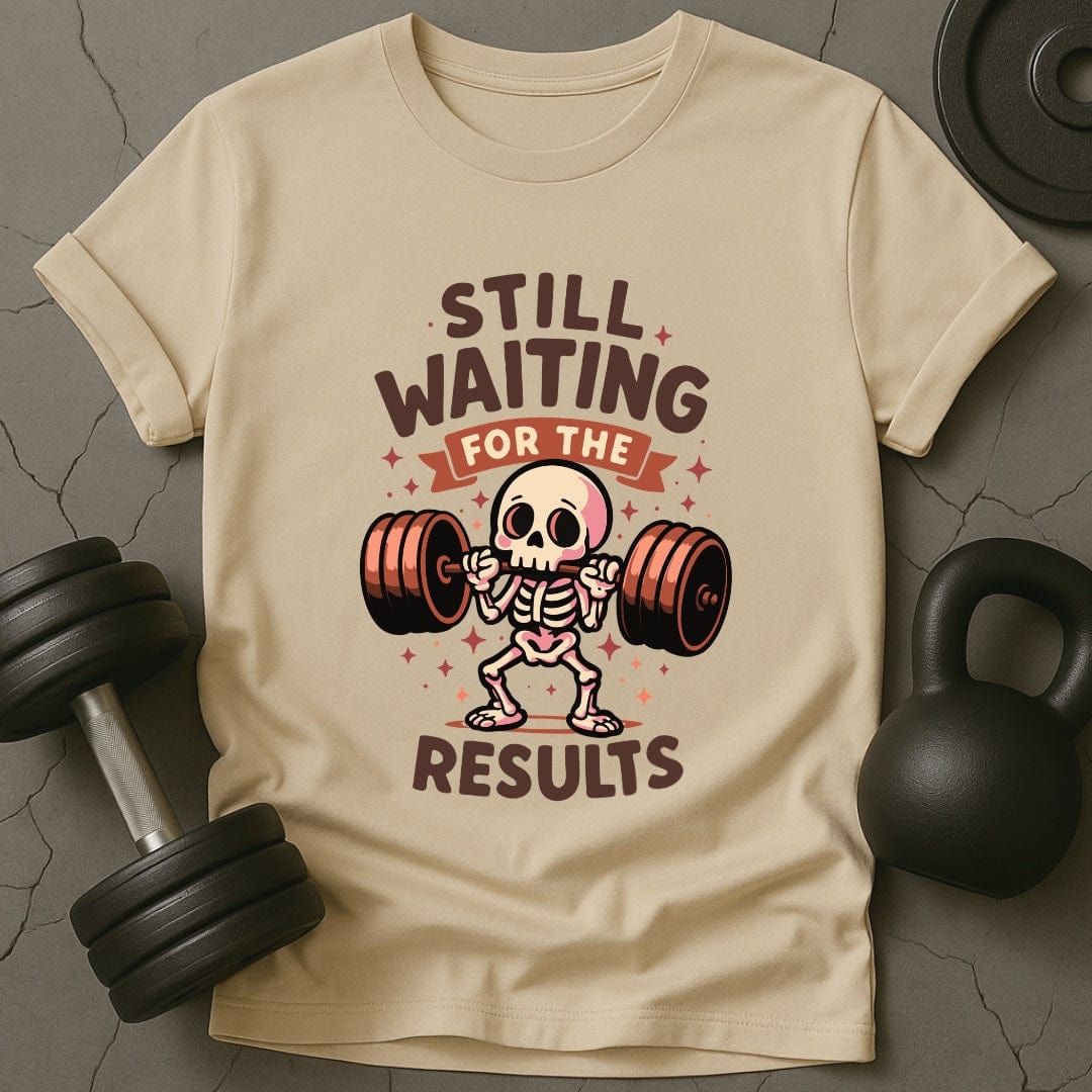 Still Waiting For The Results Skeleton Gym T-Shirt